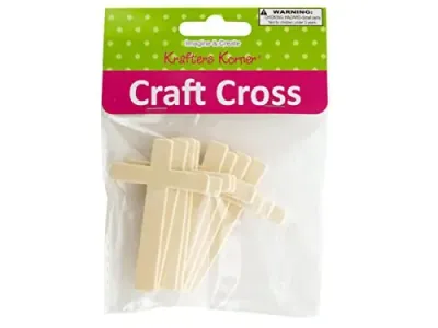 krafters korner AC005 - Decorative Wooden Craft Crosses Set for Creative Projects