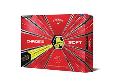 Callaway 64213551223 - Callaway Chrome Soft Truvis Golf Ball 12-Pack YellowBlack