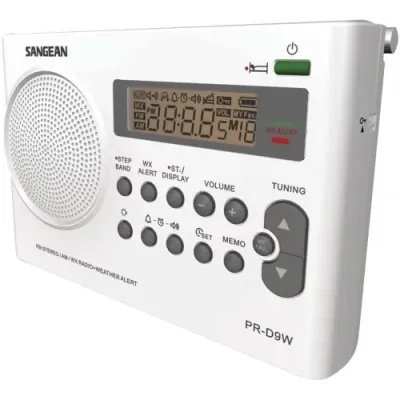 SANGEAN PR-D9W - Sangean(R) PR-D9W Portable AMFMNOAA(R) Alert Radio with Rech
