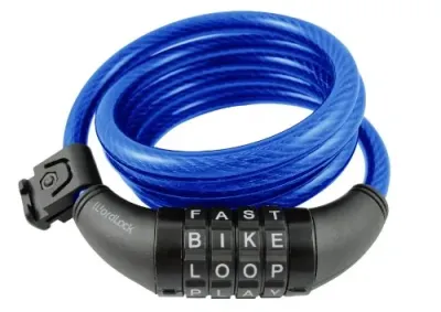 WORDLOCK CL-409-BL - WordLock(R) CL-409-BL Combination Resettable Cable Lock (Blu