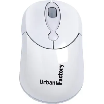 Urban Factory CM02UF - CRAZY MOUSE WHITE OPTICAL, USB Wired 800 DPI Mouse