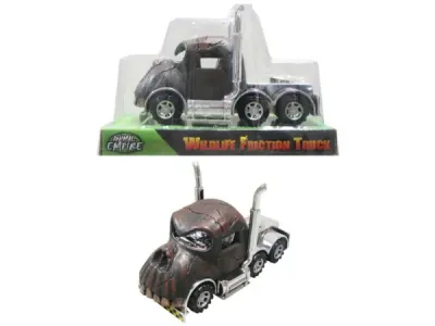 bulk buys KO109 - 6 Friction Pull Back Skull Truck Toy
