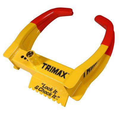 Trimax TCL65 - Trimax TCL65 Deluxe Universal Wheel Chock Lock-YellowRed