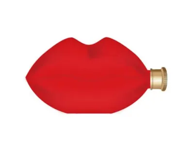 bulk buys CA527 - Stylish Red Lip Flask for Parties and Events