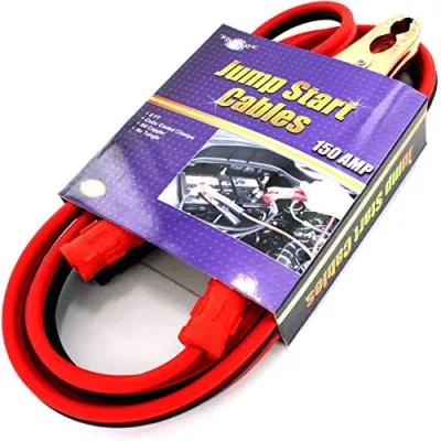STERLING CA002 - 8 ft Color Coded Heavy-Duty Jump Start Cables