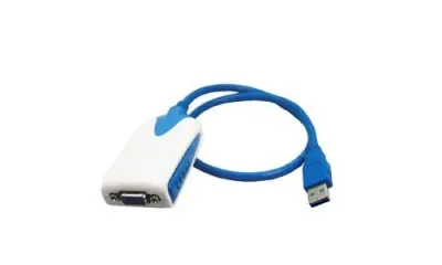 ADDON 4H9967 - AddOn 8in USB 3.0 (A) Male to VGA Female Blue Video Adapter 