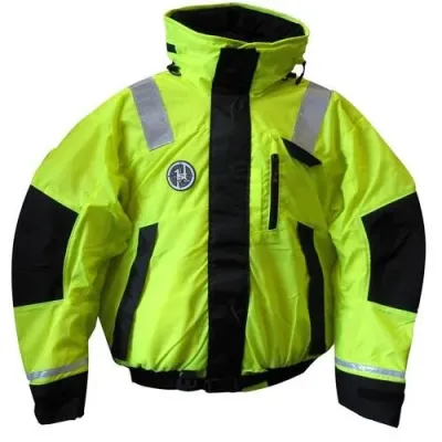 First Watch CW46485 - First Watch Hi-Vis Flotation Bomber Jacket - Hi-Vis YellowBl