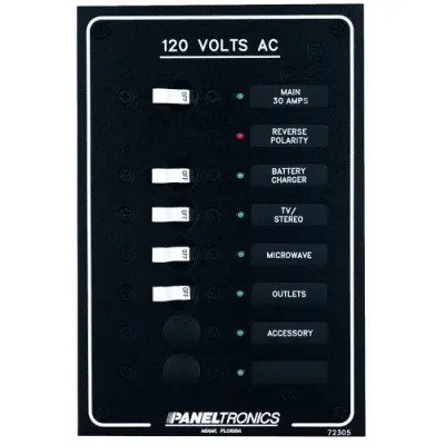 Paneltronics CW29773 - Paneltronics Standard AC 6 Position Breaker Panel & Main wLE