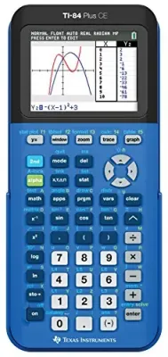Texas Instruments DHTI84PLUSCEBLUE - TI-84 Plus CE Graphing Calculator - New Design