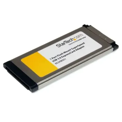 STARTECH ECUSB3S11 - 1 Port Flush Mount ExpressCard SuperSpeed USB 3.0 Card Adapt