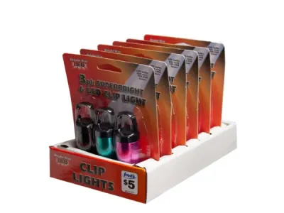 bulk buys KL844 - Bright-Way 3-Pack 6 LED Super Bright Clip Lights