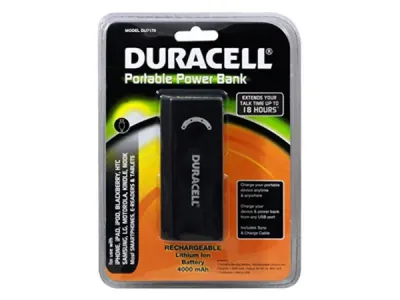 bulk buys EN730 - Duracell 4000 mAh Black Lithium Ion Power Bank