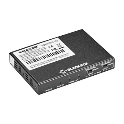 BLACK BOX CORPORATION VSP-HDMI2-1X2 - HDMI 2.0 4K 60Hz 1x2 Splitter for Dual Display Setup