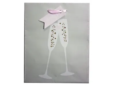 Bulk Buys DC199 - Cheers Gray Petit Gift Bag - Perfect for Any Occasion