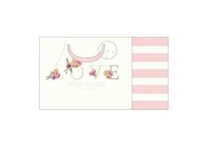 Bulk Buys GB189 - Vogue Love Gift Bag with Tissue Paper