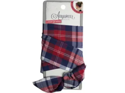 Bulk Buys KA717 - Remington Plaid Wire Head Scarf - Stylish & Versatile