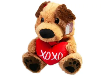 bulk buys GW702 - Adorable Plush Animal with XOXO Heart - Perfect Gift!