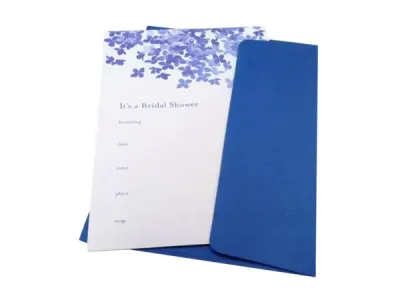 bulk buys GB209 - 10-Count Blue Hydrangea Invitation Set for Special Occasions