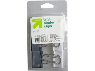 bulk buys DC205 - Black and White Binder Clips - 6 Count Variety Pack