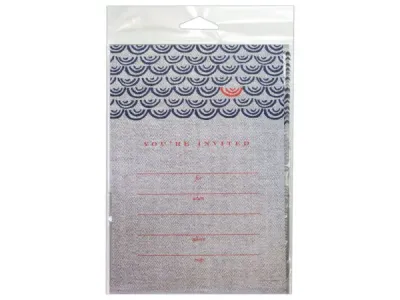 bulk buys SA682 - Nautical Pattern Invitations - 10 Count for All Occasions