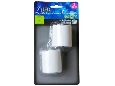 Bulk Buys MT792 - Elegant 2 Piece Large Decorative Tea Light Candle Set