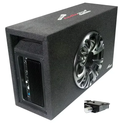 Audiopipe APMINIB800A - Audiopipe Single 8 Amplified Ported Bass Enclosure 800 Watts
