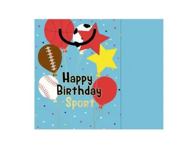 bulk buys GB197 - Sporty Happy Birthday Gift Bag with Tissue Paper