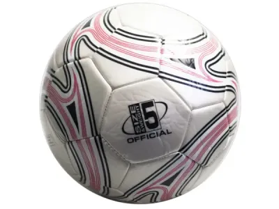 bulk buys OP968 - Size 5 Silver Soccer Ball with Swirl Design - Premium Qualit