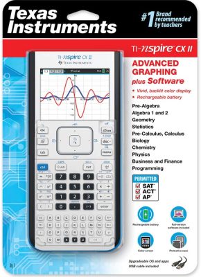 Texas Instruments NSCX2/TBL/1L1 - Texas Instruments Nspire CX II Graphing Calculator - Recharg