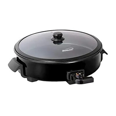 Brentwood SK-67BK - Brentwood 12 inch Round Non-Stick Electric Skillet with Vent