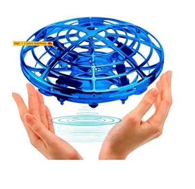 WORRYFREE GADGETS BLUE-UFO-HOVERSTAR - HOVER STAR Motion Controlled LED Hovering Toy