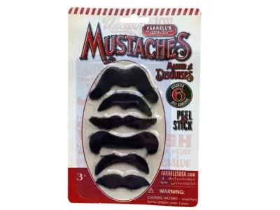 bulk buys DB250 - Farrells 6 Count Mustache Pack - Grooming Essentials