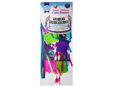 bulk buys CS157 - Colorful Happy Birthday Banner for Girls - Joyful Decoration