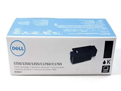 DELL 810WH - DELL 1250C 1350CNW 1355CN 1355CNW BLACK HIGH YIELD TONER 200
