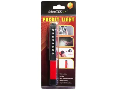 bulk buys HK129 - 8 LED Water Resistant Pocket Light with Magnetic Base
