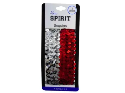 bulk buys KA680 - Mia Beauty 2-Pack Sequin Headbands for Stylish Looks