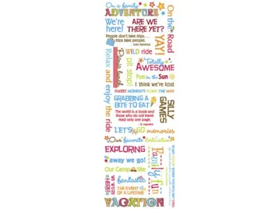 bulk buys CH400 - Momenta Vacation Phrase Stickers for Scrapbooking Fun