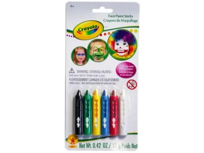 bulk buys HA557 - Crayola Face Paint Sticks Set - Vibrant Colors for All Ages