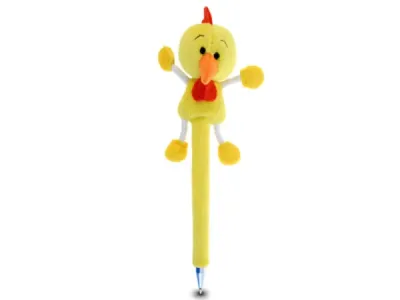 bulk buys DD503 - Cute Rooster Plush Ballpoint Pen for Kids and Adults