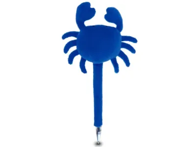 bulk buys DD504 - Adorable Blue Crab Plush Ballpoint Pen