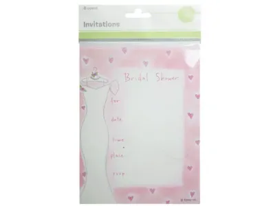 bulk buys GB208 - 8ct Elegant Bridal Shower Invitation Set