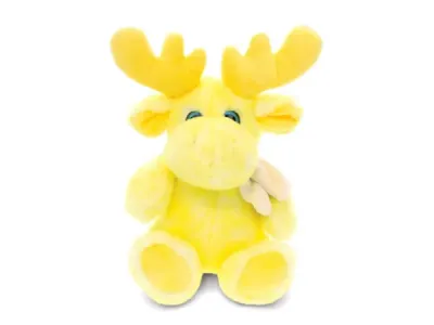 bulk buys DD505 - Cuddly Yellow Moose Plush Toy for All Ages