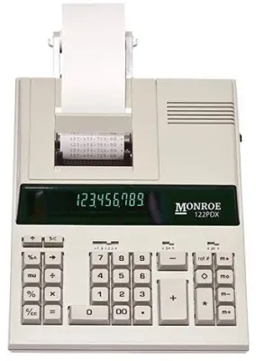 MONROE MNE122PDX - Medium duty 122PDX DESKTOP PRINT DISPLAY CALCULATOR