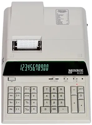MONROE MNE8130X - Monroe MNE8130X Entry Level Heavy Duty Calculator, Ivory