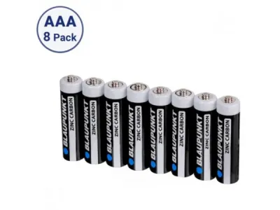 Bulk Buys DA157 - Blaupunkt 8 Pack AAA Zinc Carbon Batteries - Long Lasting Po
