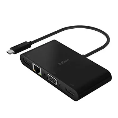 Belkin AVC004BK-BL - Belkin USB-C Multimedia + Charge Adapter - for Notebook - 10