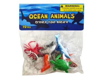bulk buys KL722 - 10-Piece Ocean Animals Toy Set for Kids