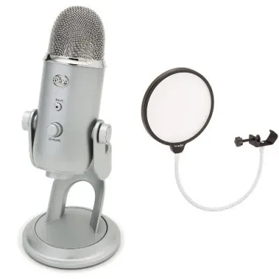 Logitech 988-000103 - Blue Yeti USB Microphone - Silver Edition