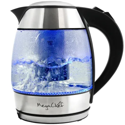 MegaChef MGKTL-1751 - MegaChef 1.8L Electric Glass Tea Kettle with Infuser