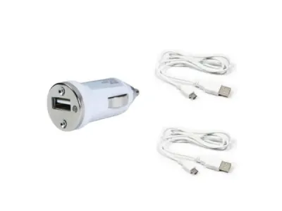bulk buys EN792 - CRAIG Fast USB Car Charger with Cables for Mobile Devices